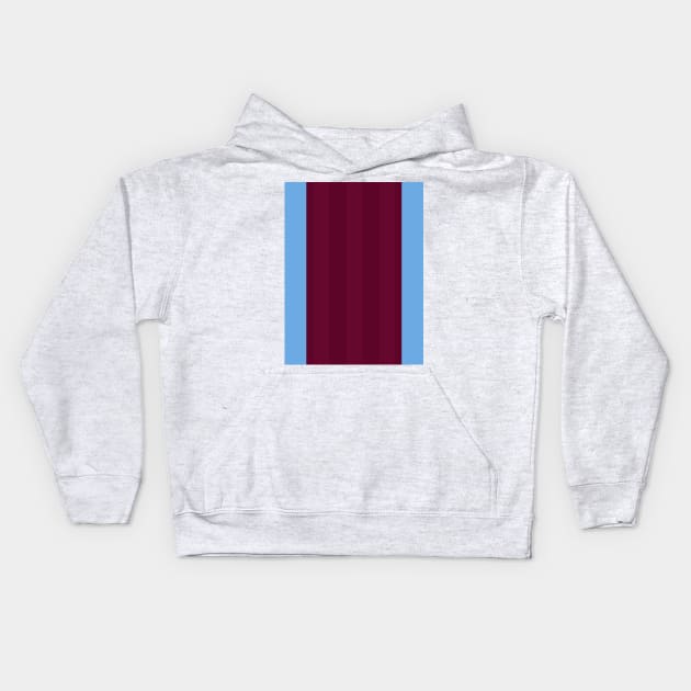 Aston Villa Retro 1984 Claret and Blue Home Kids Hoodie by Culture-Factory